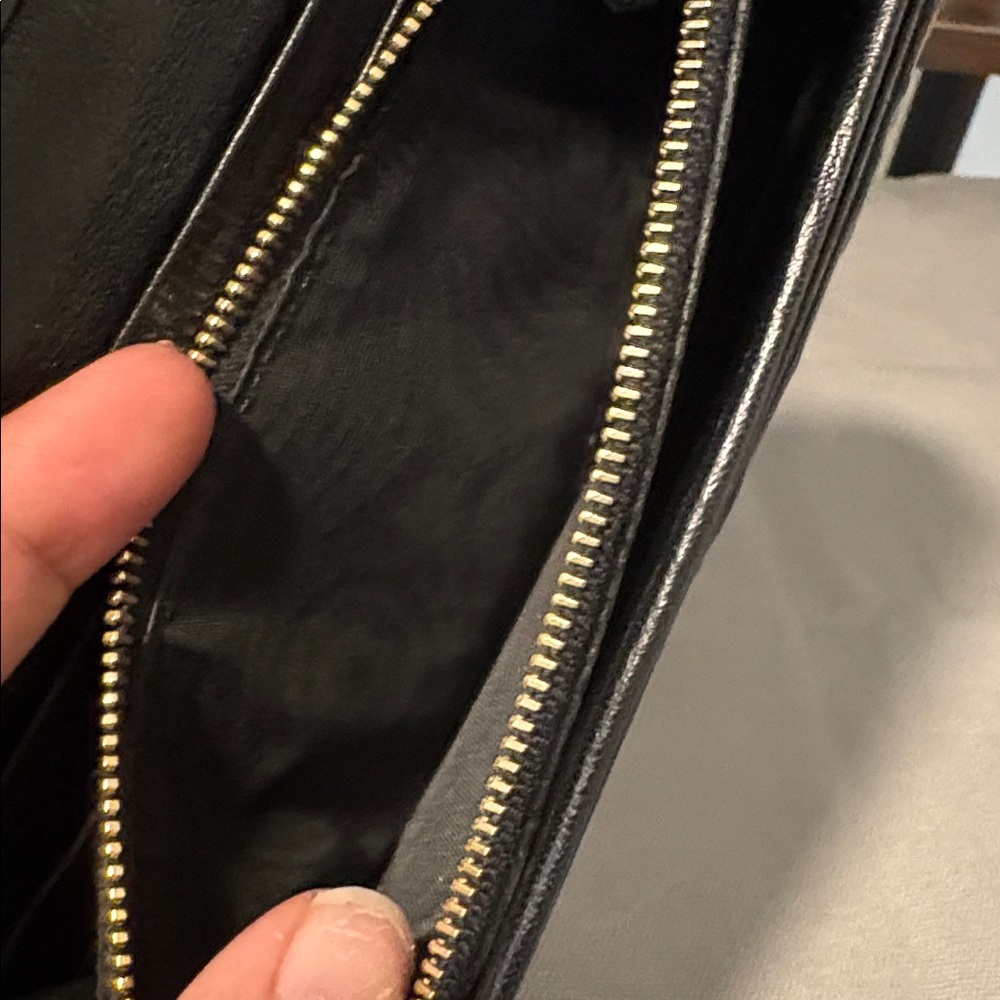 PRADA Ruched Black Long Leather Wallet - Picture 11 of 11